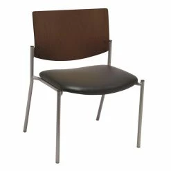 Brand new 🔔 KFI Furniture KFI Evolve Guest Chair - 400lb - Black Vinyl - Chocolate Back 👏