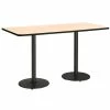 Discount 🎁 KFI Furniture KFI Mode 36" X 96" Conference Table - Natural - Round Black Base - Bistro Height 🎁