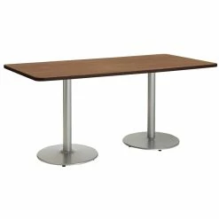 Best reviews of 🧨 KFI Furniture KFI Mode 36" X 96" Conference Table - Cherry - Rnd Silver Base - Standard Height 👏
