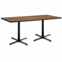 Discount 🧨 KFI Furniture KFI Mode 36" X 72" Conference Table - Cherry - Black X Base - Standard Height ⭐
