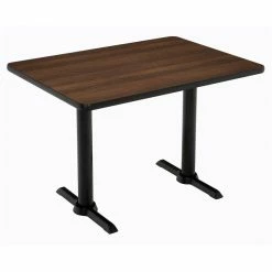 Budget ⌛ KFI Furniture KFI Mode 30" X 48" Conference Table - Walnut - Black T Base - Bistro Height 🛒
