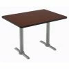 New 😀 KFI Furniture KFI Mode 30" X 48" Conference Table - Mahogany - Silver T Base - Bistro Height ✨