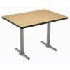 New 🥰 KFI Furniture KFI Mode 30" X 48" Conference Table - Natural - Silver T Base - Standard Height 🌟