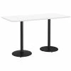 Wholesale 🌟 KFI Furniture KFI Mode 36" X 84" Conference Table - White - Round Black Base - Bistro Height ❤️