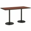 Outlet ✔️ KFI Furniture KFI Mode 36" X 84" Conference Table - Mahogany - Black Base - Bistro Height 🎉