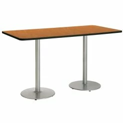 Top 10 ❤️ KFI Furniture KFI Mode 36" X 84" Conference Table - Medium Oak - Bistro Height 🔔