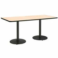 Coupon ⭐ KFI Furniture KFI Mode 36" X 96" Conference Table - Natural Top - Black Base - Bistro Height 👍