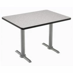 Best Sale 🤩 KFI Furniture KFI Mode 30" X 60" Conference Table - Grey - Silver T Base - Bistro Height ⌛