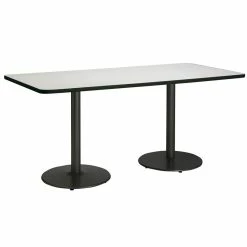 Brand new 🌟 KFI Furniture KFI Mode 36" X 96" Conference Table - Linen - Round Black Base - Standard Height 😀
