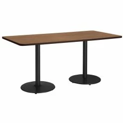 Coupon ✨ KFI Furniture KFI Mode 30" X 72" Breakroom Table - Cherry - Black Base - 36" Counter Height 😀