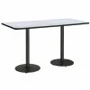 Best Sale ✨ KFI Furniture KFI Mode 36" X 96" Conference Table - Grey - Round Black Base - Bistro Height 🥰