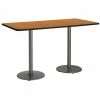 Cheap 😀 KFI Furniture KFI 30" X 72" Conference Table - Medium Oak Top - Bistro Height ⭐