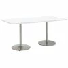 Top 10 🔔 KFI Furniture KFI Mode 36" X 96" Conference Table - White - Rnd Silver Base - Standard Height 😍