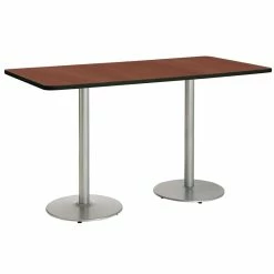 New ⌛ KFI Furniture KFI Mode 36" X 96" Conference Table - Mahogany - Bistro Height ⭐
