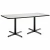 Brand new 🌟 KFI Furniture KFI 30" X 72" Conference Table - Linen Top - Black X-Base ⭐