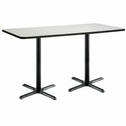 Top 10 ✔️ KFI Furniture KFI 30" X 72" Conference Table - Linen Top - Black X-Base - Bistro Height 🛒