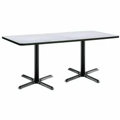 Deals 🛒 KFI Furniture KFI 30" X 72" Conference Table - Grey Top - Black X-Base ⭐