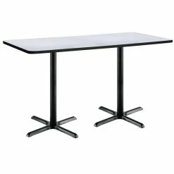 Best reviews of 🔔 KFI Furniture KFI 30" X 72" Conference Table - Grey Top - Black X-Base. Bistro Height 🤩