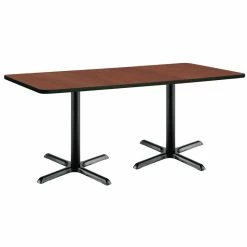 Best reviews of ⭐ KFI Furniture KFI 30" X 72" Conference Table - Mahogany Top - Black X-Base 🥰