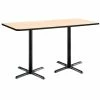 Flash Sale ⭐ KFI Furniture KFI 30" X 72" Conference Table - Natural Top - Black X-Base - Bistro Height 🔔