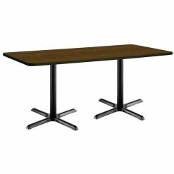 Hot Sale 🌟 KFI Furniture KFI 30" X 72" Conference Table - Walnut Top - Black X-Base 🥰