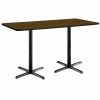 Hot Sale 👏 KFI Furniture KFI 30" X 72" Conference Table - Walnut Top - Black X-Base - Bistro Height 🎁