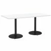 Coupon 🥰 KFI Furniture KFI Mode 36" X 72" Conference Table - White - Black Base - 36" Counter Height 🧨