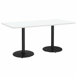 Coupon 🥰 KFI Furniture KFI Mode 36" X 72" Conference Table - White - Black Base - 36" Counter Height 🧨