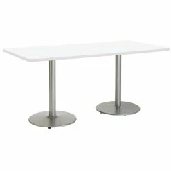Promo 🥰 KFI Furniture KFI Mode 36" X 72" Conference Table - White - White Edge - 36" Counter Height 👍