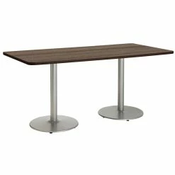 Cheap 🛒 KFI Furniture KFI Mode 30" X 72" Breakroom Table - Teak - Brown Edge - 36" Counter Height ❤️