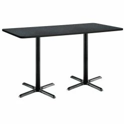 Wholesale ⭐ KFI Furniture KFI 30" X 72" Conference Table - Graphite Top - Black X-Base - Bistro Height 🔔