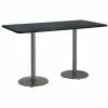 Best deal 👏 KFI Furniture KFI 36" X 72" Pedestal Table - Graphite Top - Bistro Height 🌟