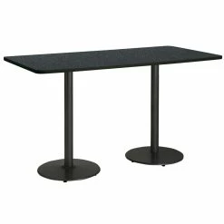 Brand new 🧨 KFI Furniture KFI Mode 36" X 84" Conference Table - Graphite - Black Base - Bistro Height ❤️