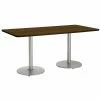 Best reviews of 💯 KFI Furniture KFI Mode 42" X 96" Conference Table With Walnut Round Silver Base Bistro Height 🛒
