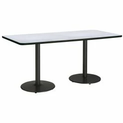Coupon 😀 KFI Furniture KFI Mode 42" X 72" Conference Table Grey Round Black Base Standard Height 🧨 -Guest Chairs Sales 2281504 1 L