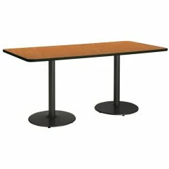Best reviews of 🛒 KFI Furniture KFI Mode 42" X 72" Conference Table Oak Round Black Base Standard Height 👏 -Guest Chairs Sales 2281508 1 L