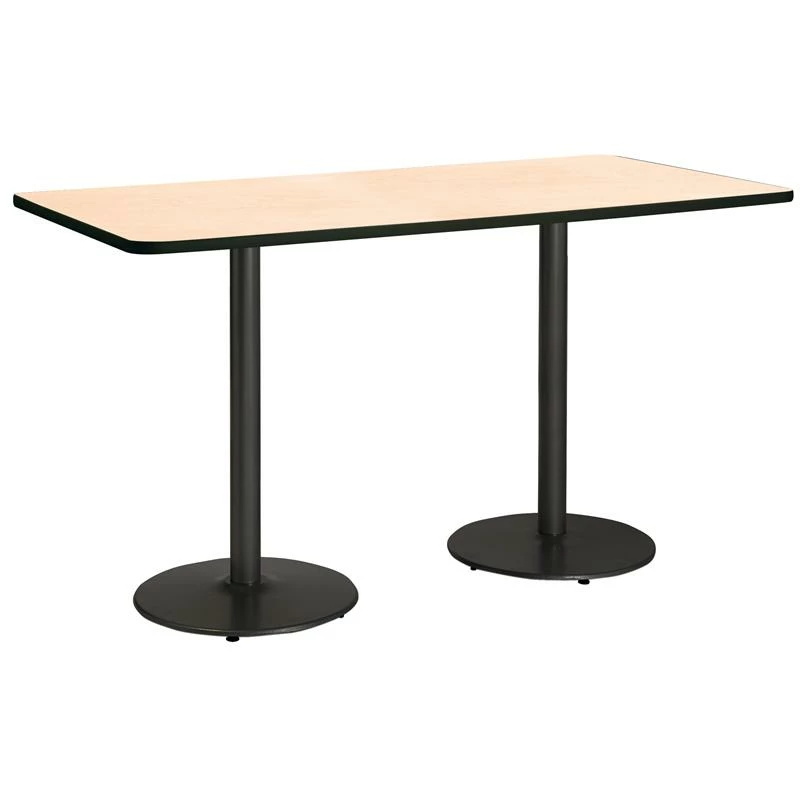 Promo ❤️ KFI Furniture KFI Mode 42" X 72" Conference Table Natural Round Black Base Bistro Height 🧨 3 Promo ❤️ KFI Furniture KFI Mode 42" X 72" Conference Table Natural Round Black Base Bistro Height 🧨 - Image 3