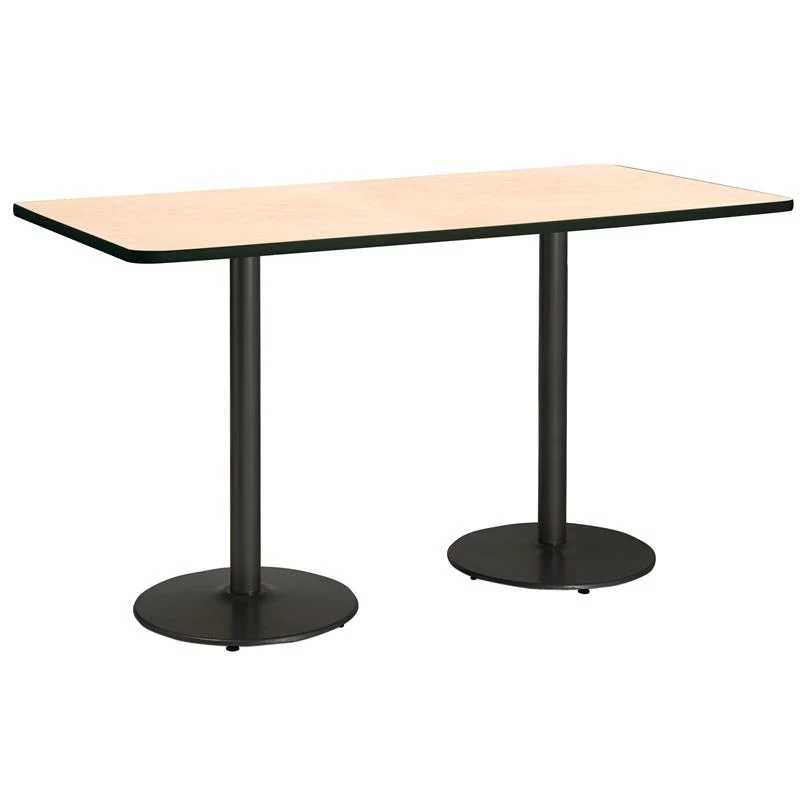 Promo ❤️ KFI Furniture KFI Mode 42" X 72" Conference Table Natural Round Black Base Bistro Height 🧨 2 Promo ❤️ KFI Furniture KFI Mode 42" X 72" Conference Table Natural Round Black Base Bistro Height 🧨 - Image 2