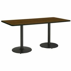 Wholesale ๐ฅฐ KFI Furniture KFI Mode 42" X 72" Conference Table Walnut Round Black Base Standard Height โค๏ธ
