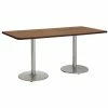 Coupon 🛒 KFI Furniture KFI Mode 42" X 72" Conference Table Cherry Round Silver Base Standard Height 🔔