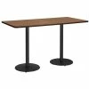 Flash Sale 👍 KFI Furniture KFI Mode 42" X 84" Conference Table Cherry Round Black Base Bistro Height ⭐