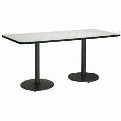 New 😉 KFI Furniture KFI Mode 42" X 84" Conference Table Linen Round Black Base Standard Height ✔️ -Guest Chairs Sales 2281541 1 L