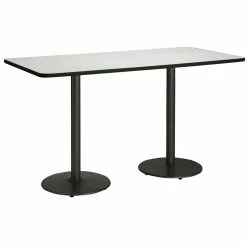 Best deal ❤️ KFI Furniture KFI Mode 42" X 84" Conference Table Linen Round Black Base Bistro Height 🥰 -Guest Chairs Sales 2281542 1 L