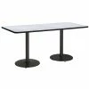 Brand new 🤩 KFI Furniture KFI Mode 42" X 84" Conference Table Grey Round Black Base Standard Height 🤩