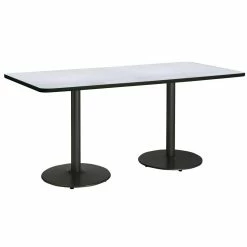 Brand new 🤩 KFI Furniture KFI Mode 42" X 84" Conference Table Grey Round Black Base Standard Height 🤩