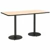 Budget ⌛ KFI Furniture KFI Mode 42" X 84" Conference Table Natural Round Black Base Bistro Height 🧨