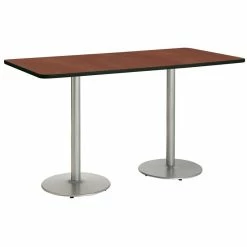 Outlet ✔️ KFI Furniture KFI Mode 42" X 84" Conference Table Mahogany Round Silver Base Bistro Height ✔️ 5 Outlet ✔️ KFI Furniture KFI Mode 42" X 84" Conference Table Mahogany Round Silver Base Bistro Height ✔️ -Guest Chairs Sales 2281564 1 L