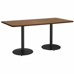 Top 10 ✔️ KFI Furniture KFI Mode 42" X 96" Conference Table With Cherry Round Black Base Bistro Height 🌟