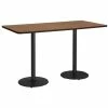 Best reviews of ⭐ KFI Furniture KFI Mode 42" X 96" Conference Table Cherry Round Black Base Bistro Height 🎉