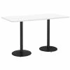 Best Sale 😉 KFI Furniture KFI Mode 42" X 96" Conference Table White Round Black Base Bistro Height ✨